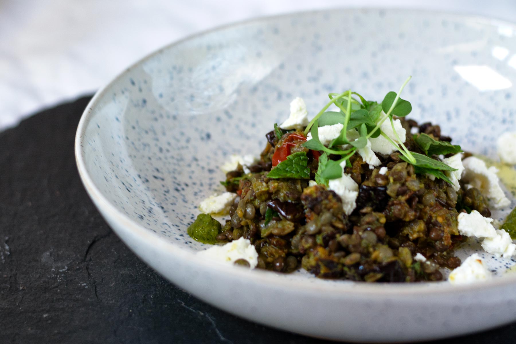 Lentil and Eggplant Salad Fare & Flourish